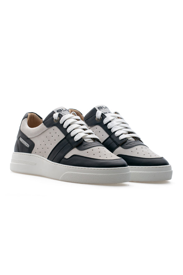 BUB Skywalker - Coal & Ash - Calf Leather & Suede - Men's Sneakers - BUB Leather Shoes