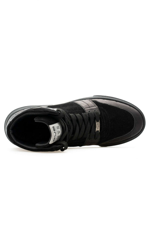 BUB Skywalker - Black Croc - Calf Leather (Embossed) & Suede - Men's Sneakers