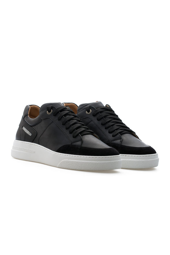 BUB Trill - Space Black - Calf Leather & Suede - Men's Sneakers - BUB Leather Shoes