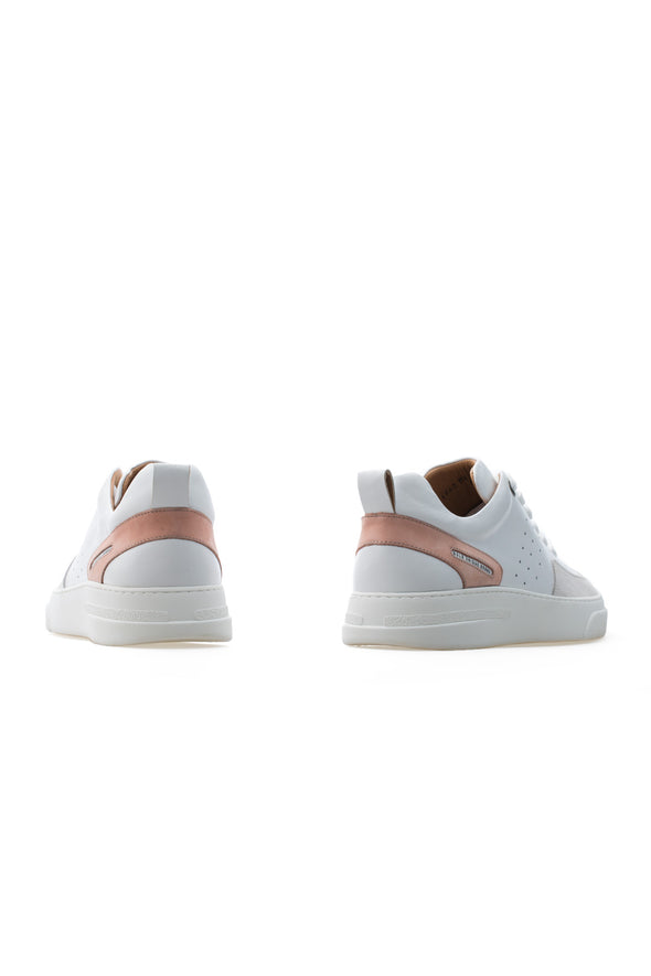 BUB Woke - Pink & White & Light Cream - Calf Leather & Suede - Women's Sneakers